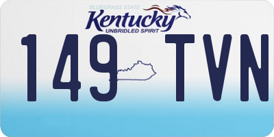 KY license plate 149TVN
