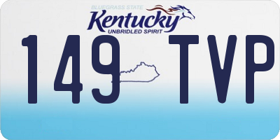 KY license plate 149TVP