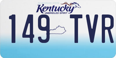 KY license plate 149TVR