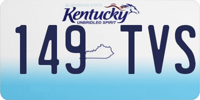 KY license plate 149TVS