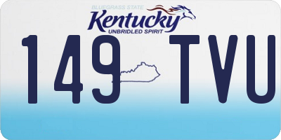KY license plate 149TVU