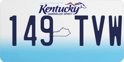 KY license plate 149TVW