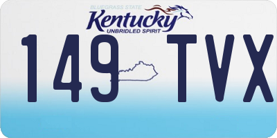 KY license plate 149TVX