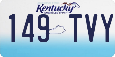KY license plate 149TVY