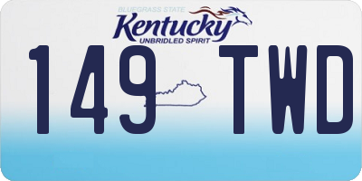 KY license plate 149TWD