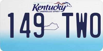 KY license plate 149TWO