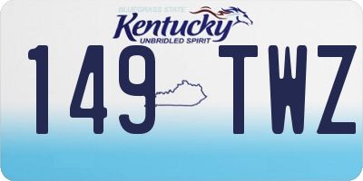 KY license plate 149TWZ