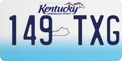 KY license plate 149TXG