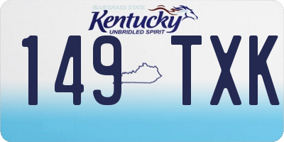 KY license plate 149TXK