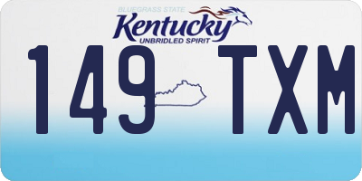 KY license plate 149TXM