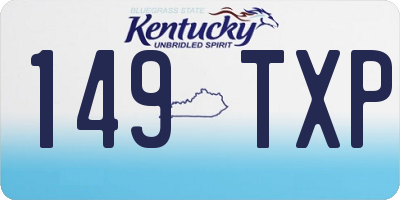 KY license plate 149TXP