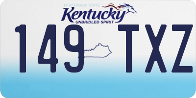 KY license plate 149TXZ