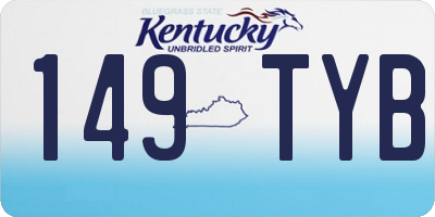 KY license plate 149TYB