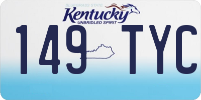 KY license plate 149TYC