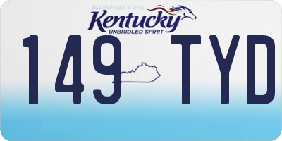 KY license plate 149TYD