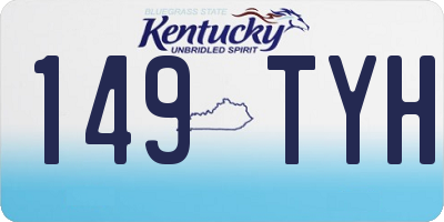 KY license plate 149TYH