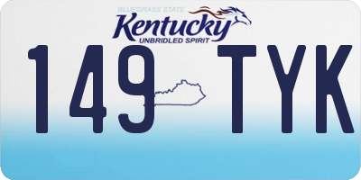 KY license plate 149TYK