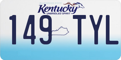KY license plate 149TYL