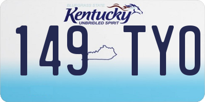 KY license plate 149TYO