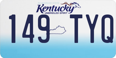 KY license plate 149TYQ