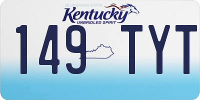 KY license plate 149TYT