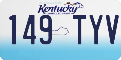 KY license plate 149TYV
