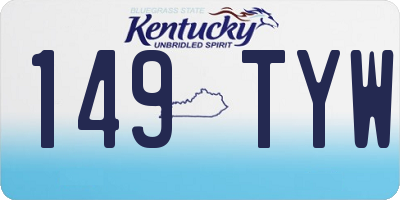 KY license plate 149TYW