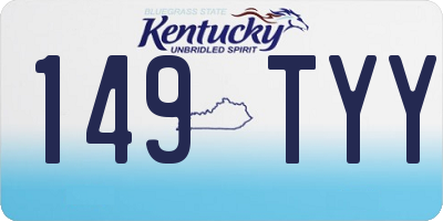 KY license plate 149TYY