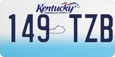 KY license plate 149TZB