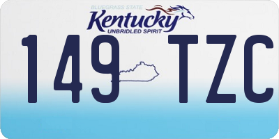 KY license plate 149TZC