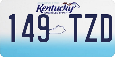 KY license plate 149TZD