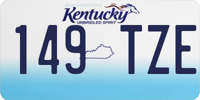 KY license plate 149TZE