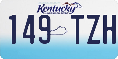 KY license plate 149TZH