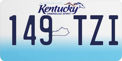 KY license plate 149TZI