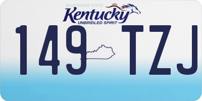 KY license plate 149TZJ