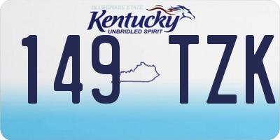 KY license plate 149TZK