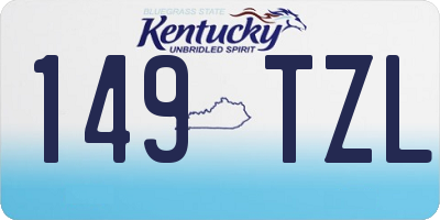 KY license plate 149TZL
