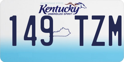 KY license plate 149TZM