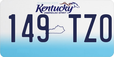 KY license plate 149TZO