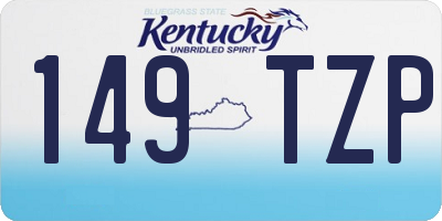 KY license plate 149TZP