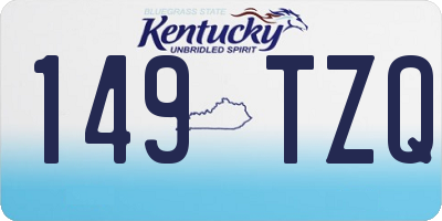 KY license plate 149TZQ