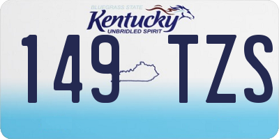 KY license plate 149TZS