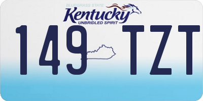 KY license plate 149TZT