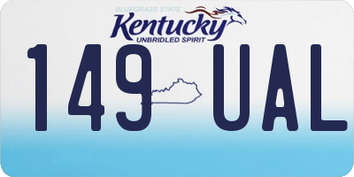 KY license plate 149UAL