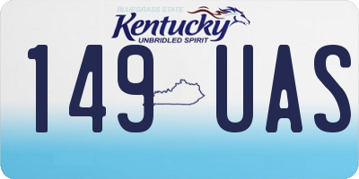 KY license plate 149UAS