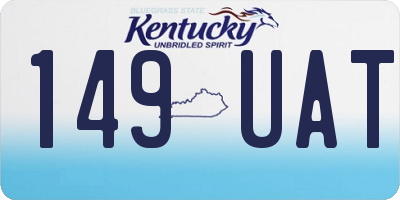 KY license plate 149UAT
