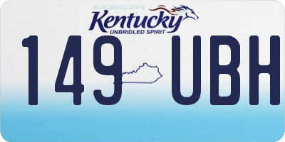 KY license plate 149UBH