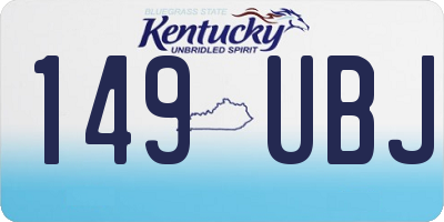 KY license plate 149UBJ