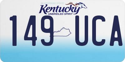 KY license plate 149UCA