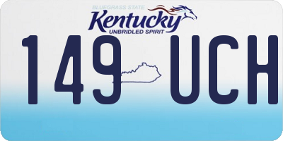 KY license plate 149UCH